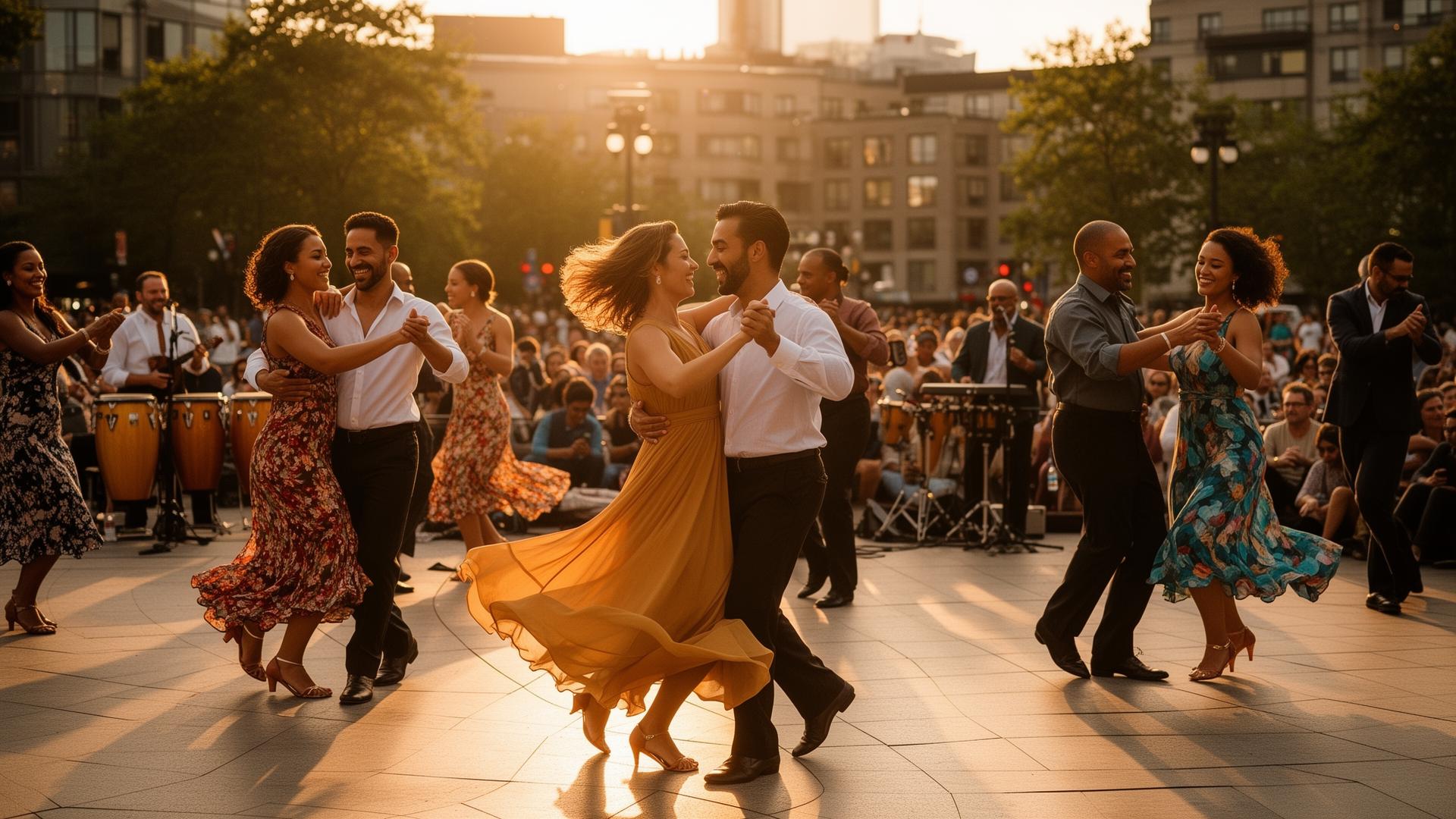 Soirée dansante latine en plein air à Montréal
